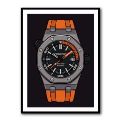 AP Diver Orange Watch Cartoon Style