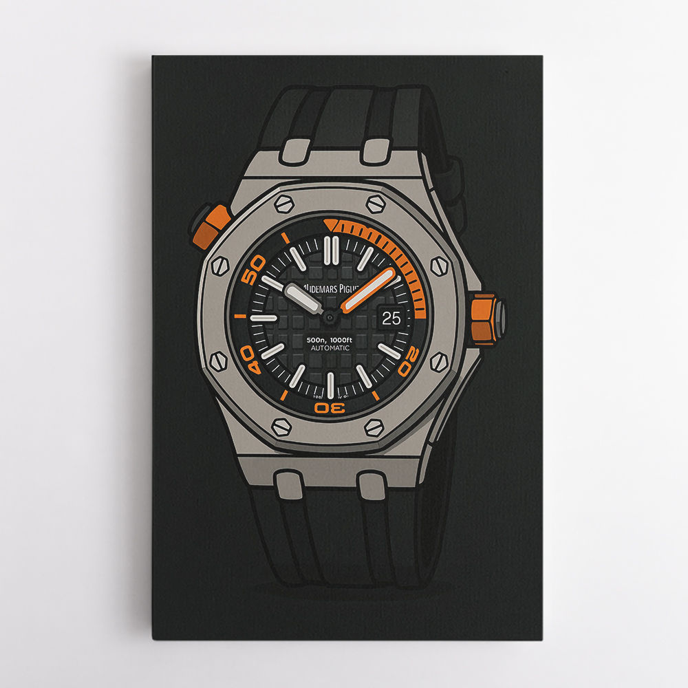 AP Diver Watch Cartoon Style AP Diver Watch Cartoon Style
