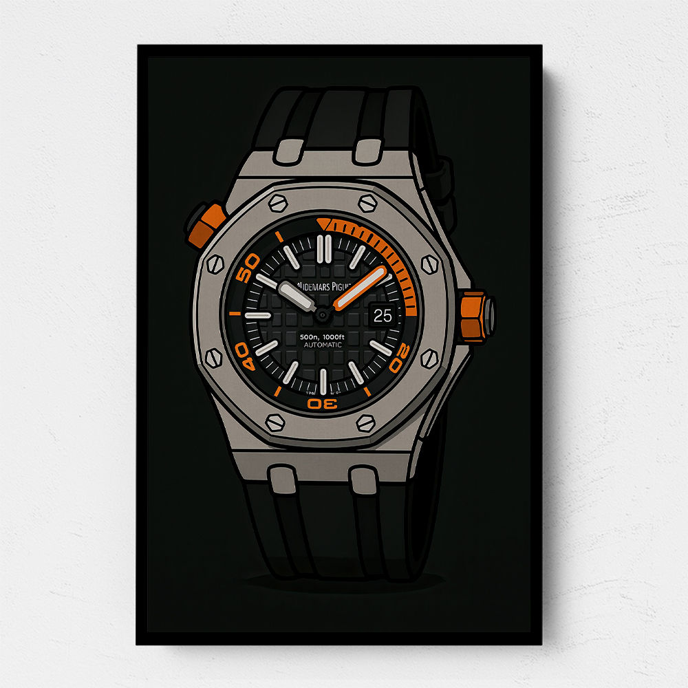 AP Diver Watch Cartoon Style AP Diver Watch Cartoon Style