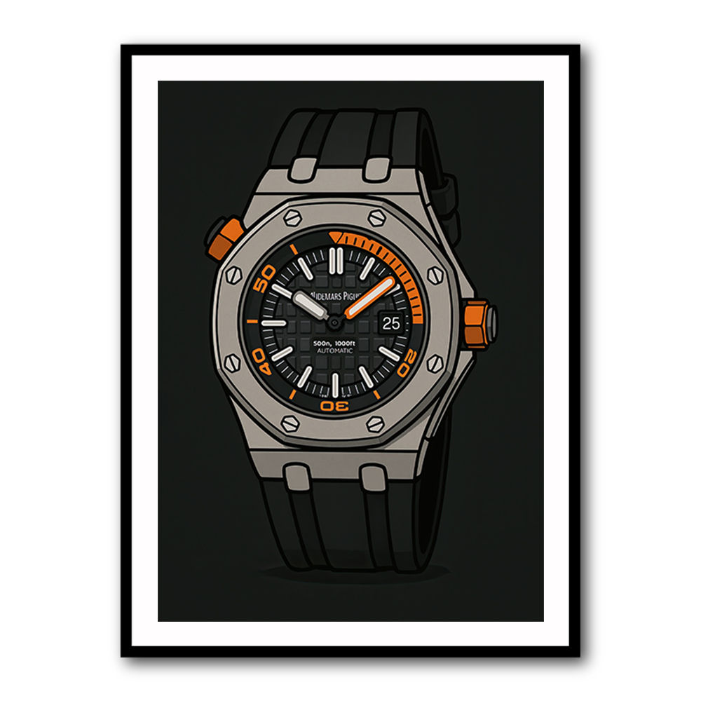 AP Diver Watch Cartoon Style AP Diver Watch Cartoon Style