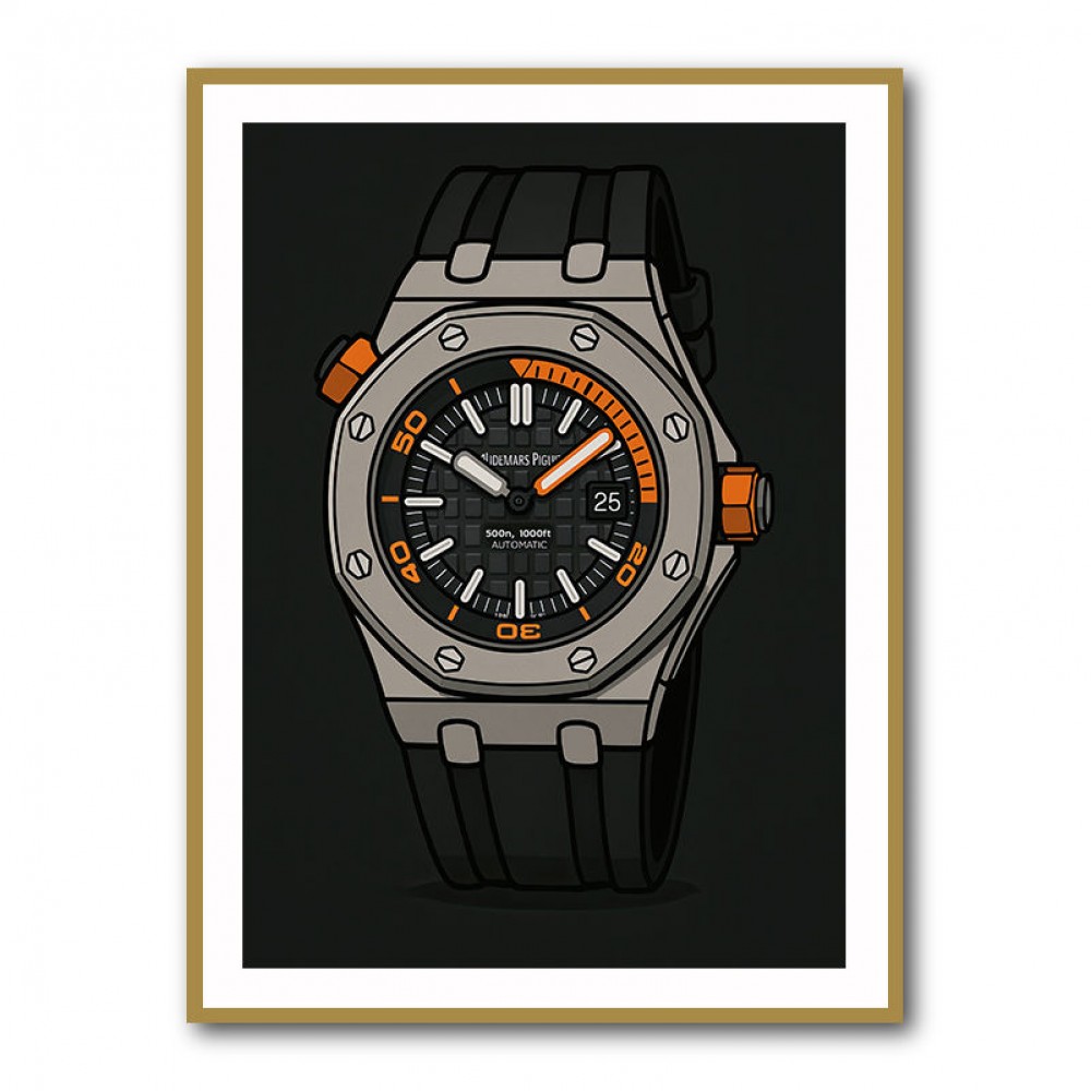AP Diver Watch Cartoon Style AP Diver Watch Cartoon Style