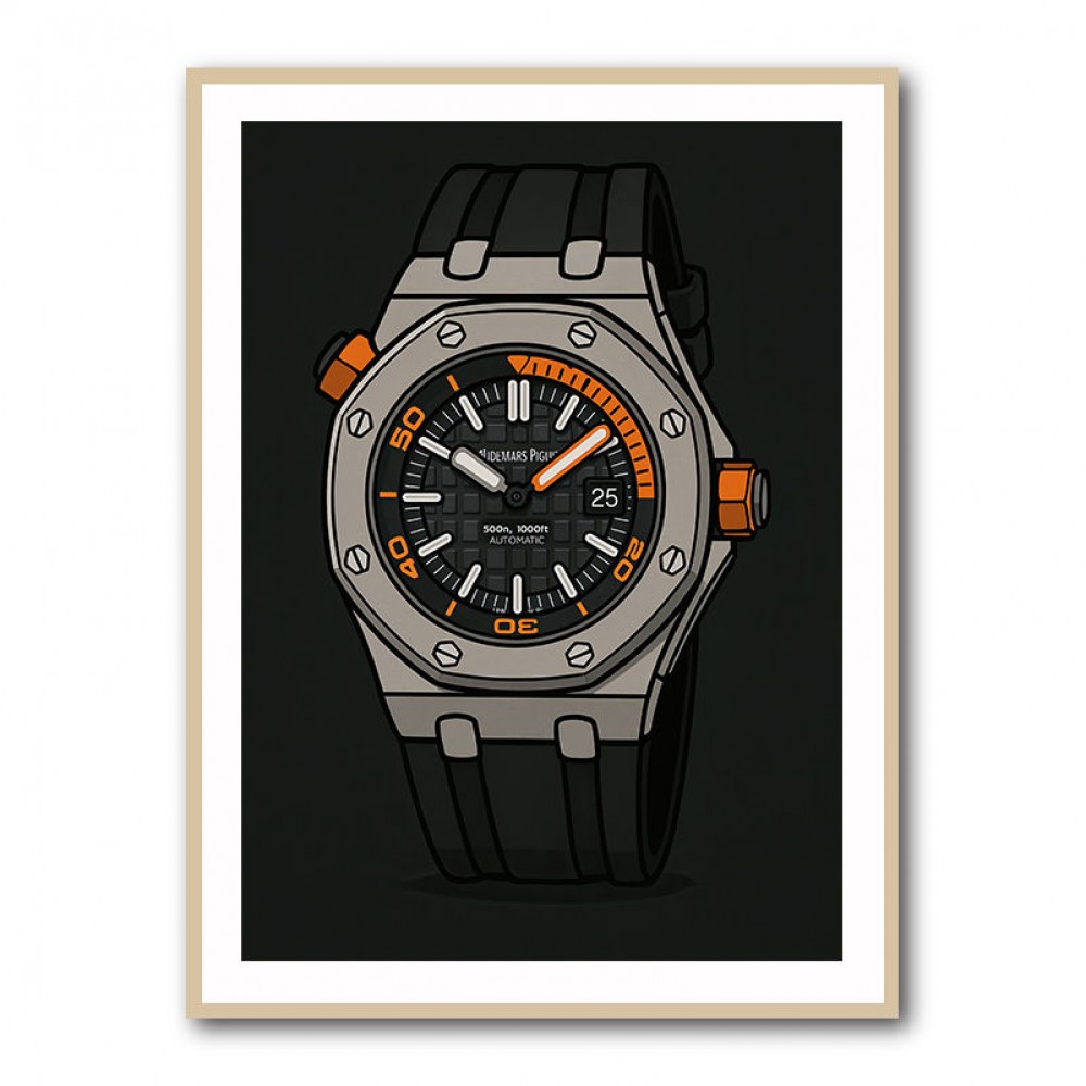 AP Diver Watch Cartoon Style AP Diver Watch Cartoon Style