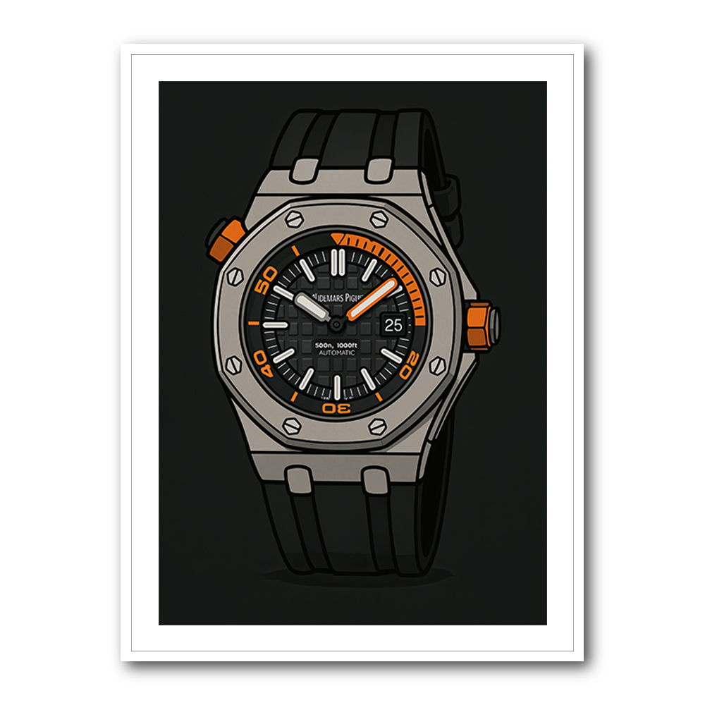 AP Diver Watch Cartoon Style AP Diver Watch Cartoon Style