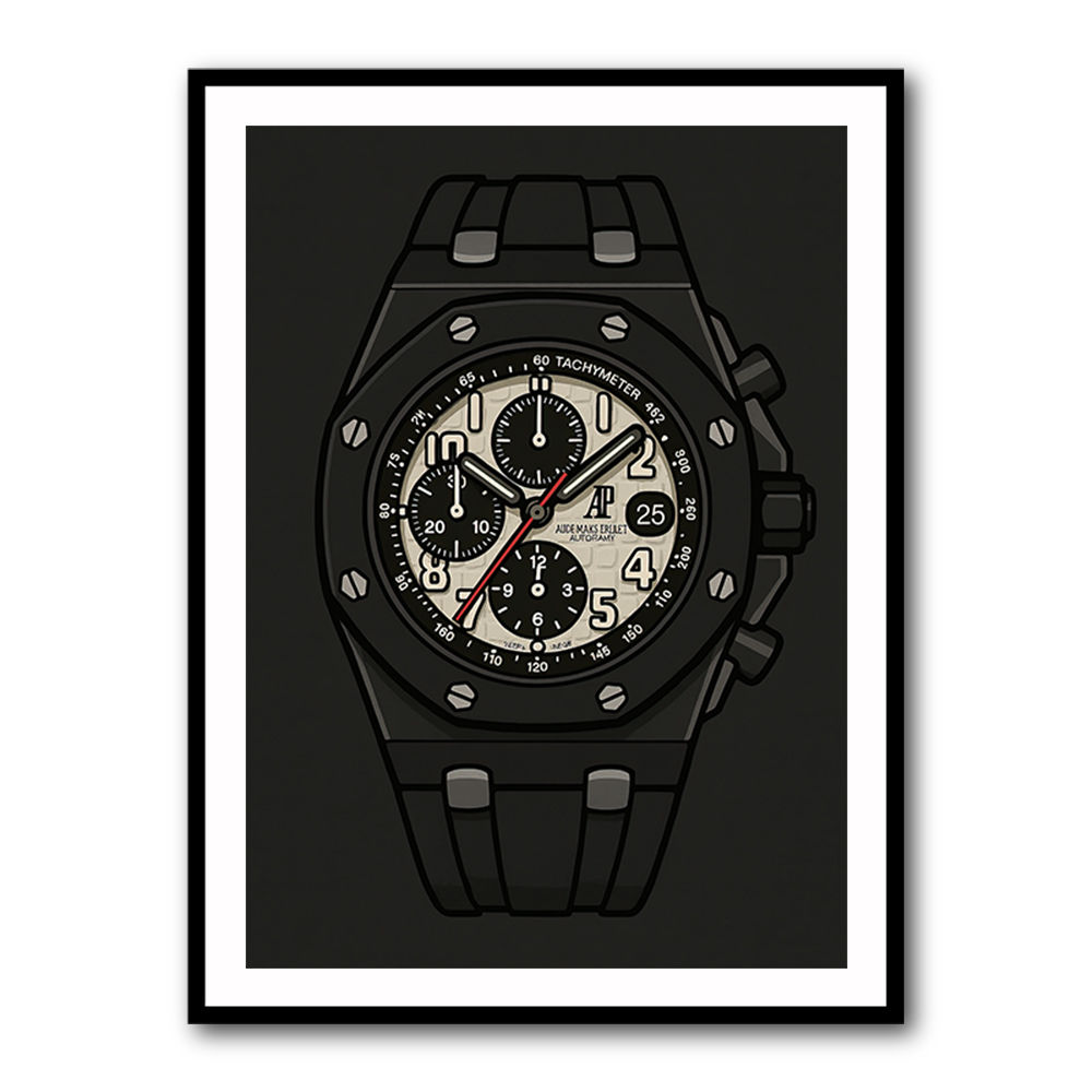 Audemars Piguet Royal Oak Offshore Ceramic Chronograph in Cartoon Style Artwork Audemars Piguet Royal Oak Offshore Ceramic Chronograph in Cartoon Style Artwork