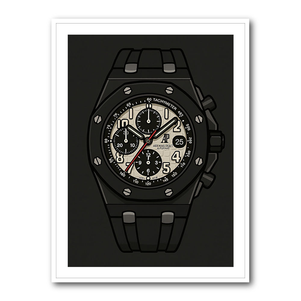 Audemars Piguet Royal Oak Offshore Ceramic Chronograph in Cartoon Style Artwork Audemars Piguet Royal Oak Offshore Ceramic Chronograph in Cartoon Style Artwork