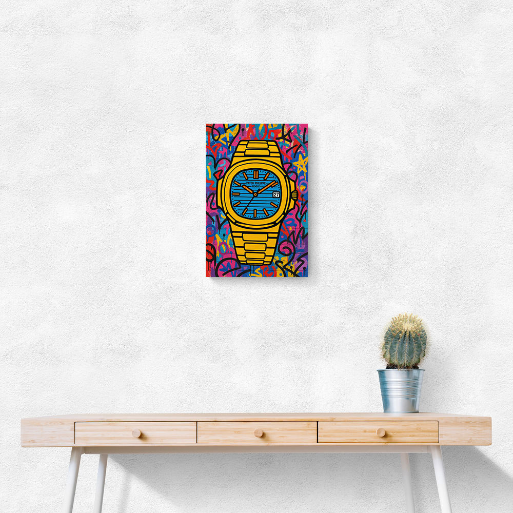 Patek Nautilus Gold Cartoon Art