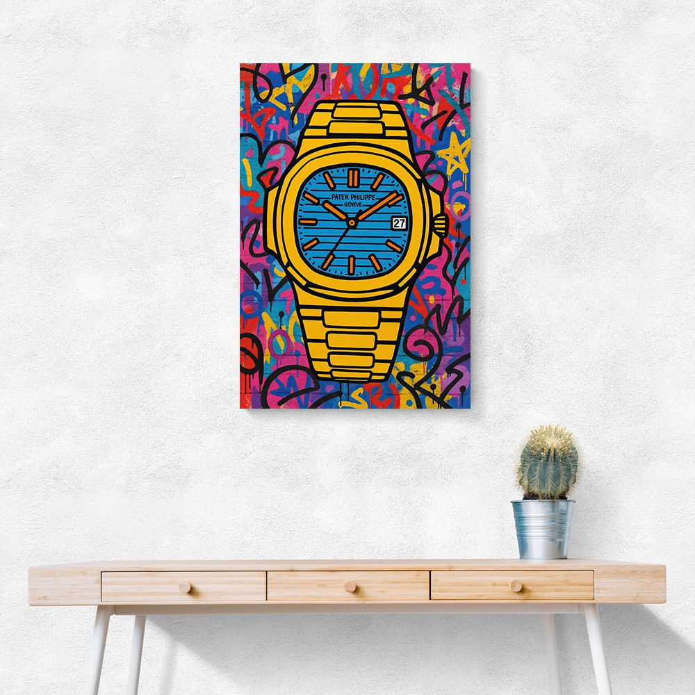 Patek Nautilus Gold Cartoon Art