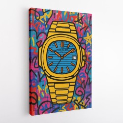 Patek Nautilus Gold Cartoon Art