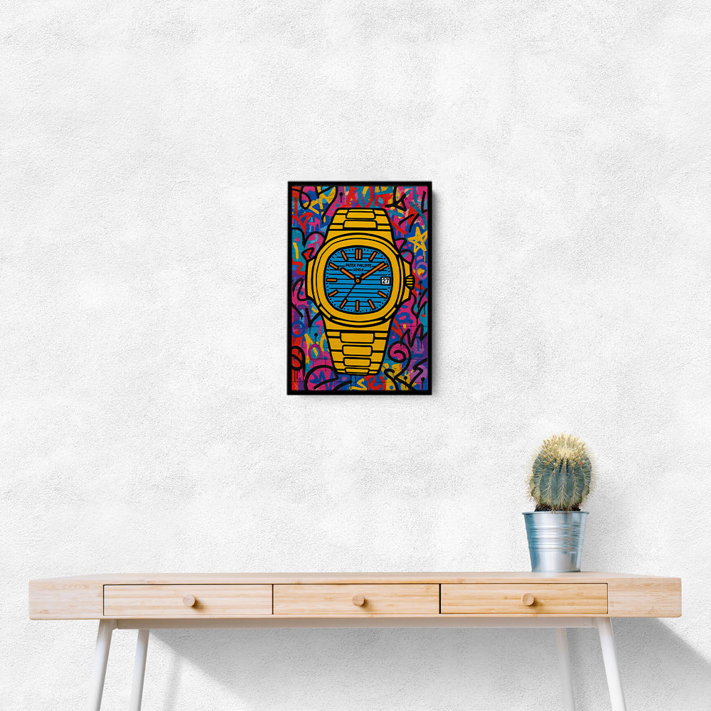 Patek Nautilus Gold Cartoon Art