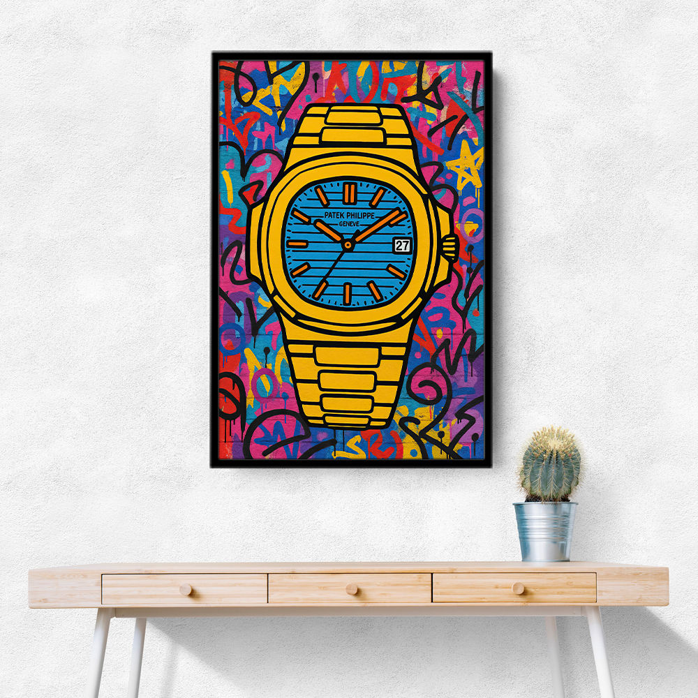 Patek Nautilus Gold Cartoon Art