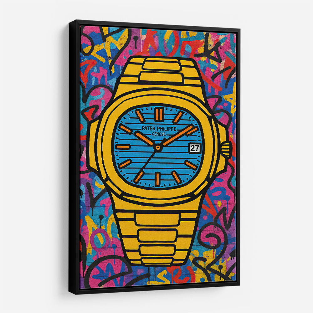 Patek Nautilus Gold Cartoon Art