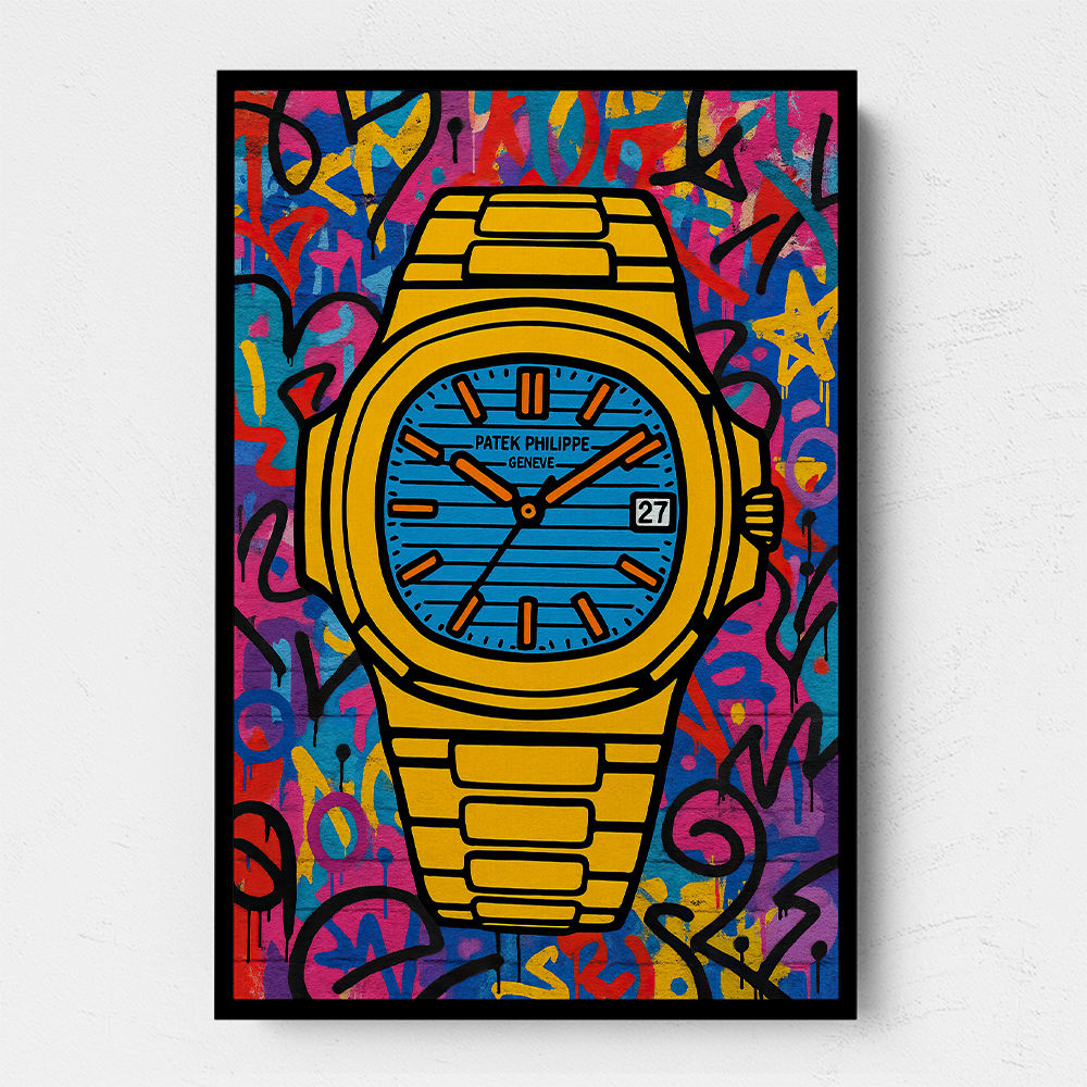 Patek Nautilus Gold Cartoon Art