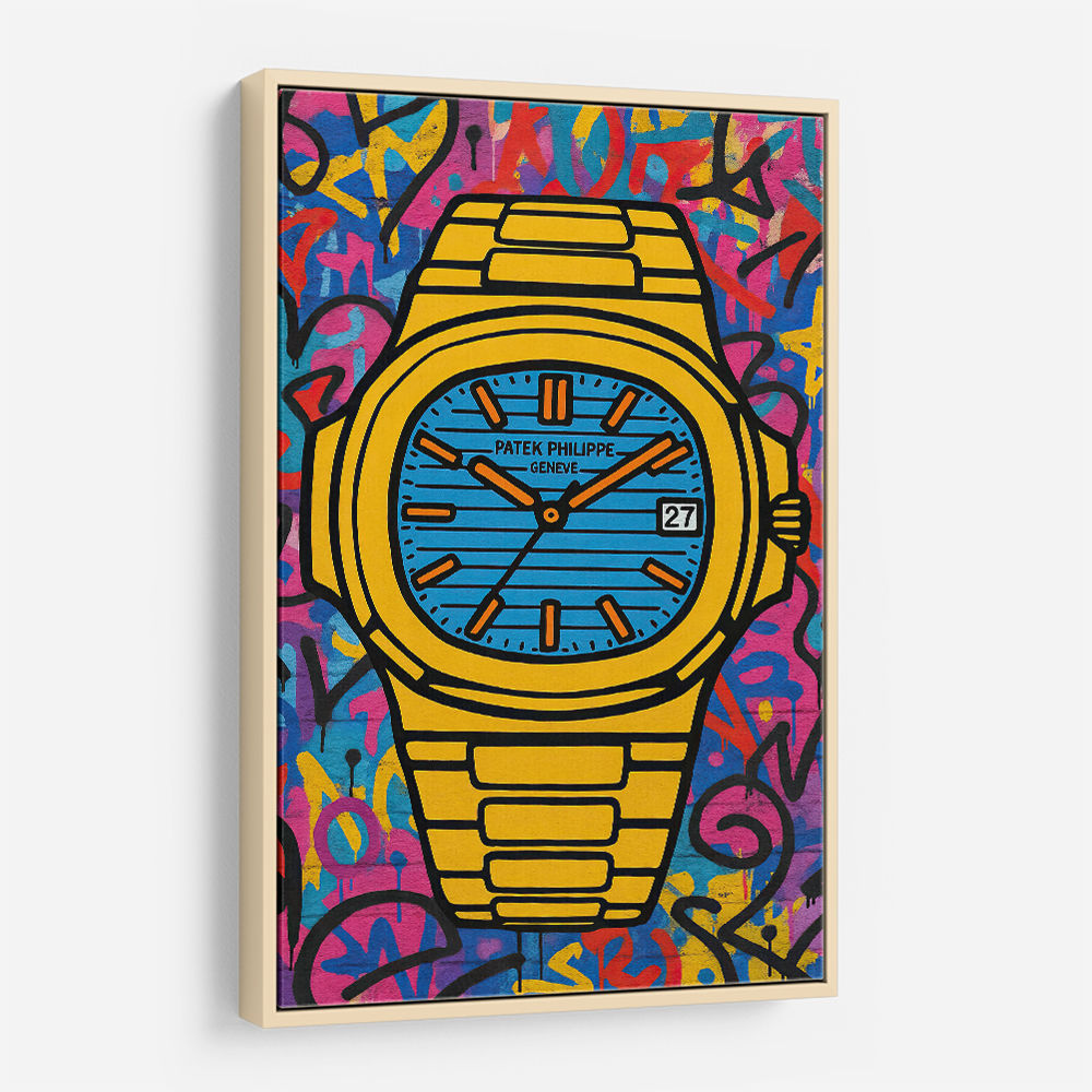 Patek Nautilus Gold Cartoon Art