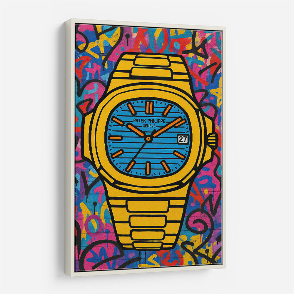 Patek Nautilus Gold Cartoon Art