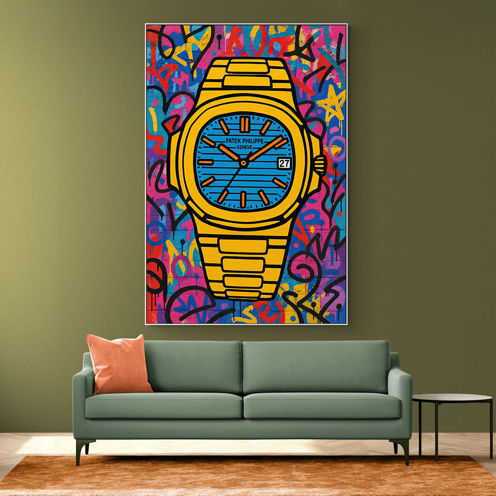 Patek Nautilus Gold Cartoon Art