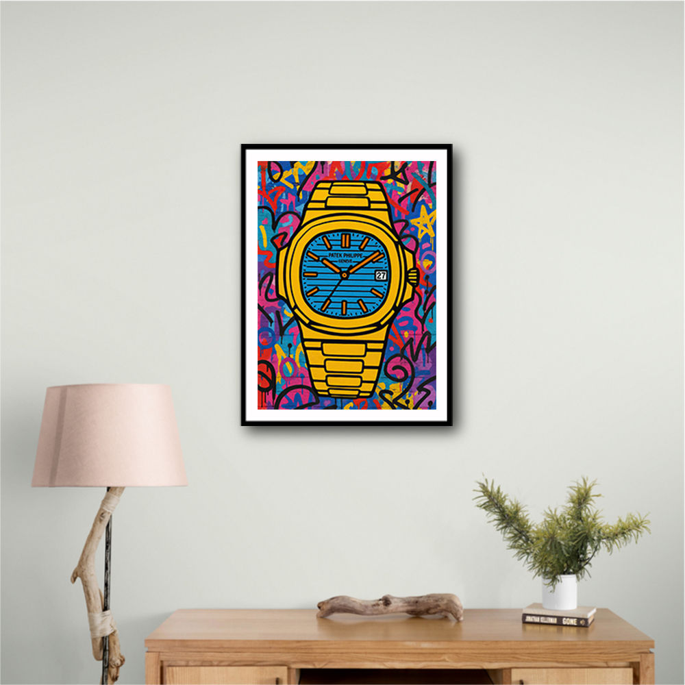 Patek Nautilus Gold Cartoon Art