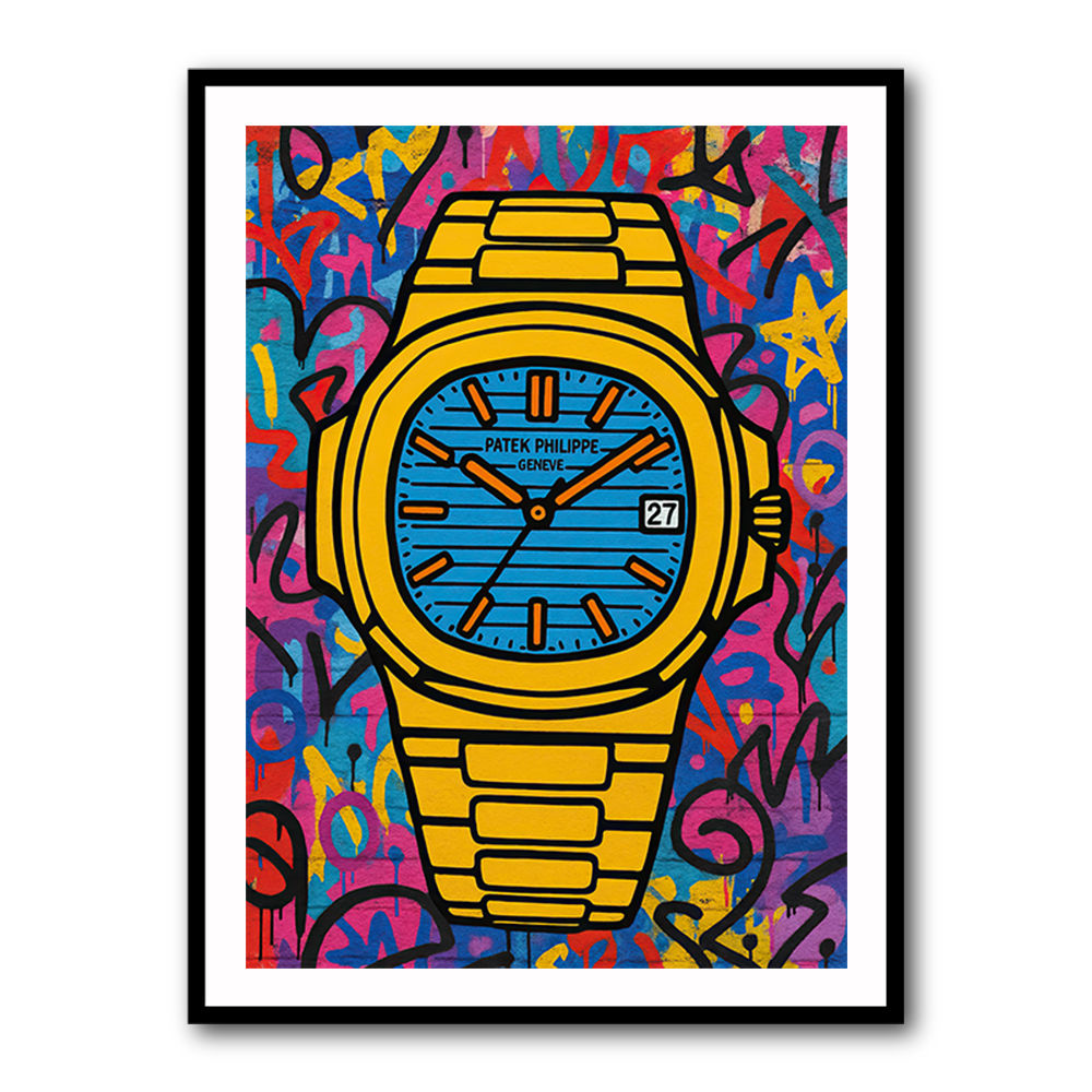 Patek Nautilus Gold Cartoon Art