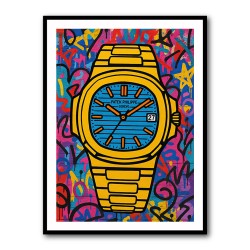 Patek Nautilus Gold Cartoon Art