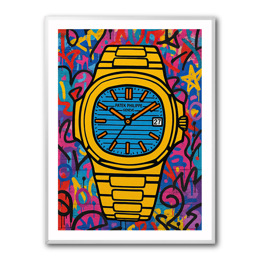 Patek Nautilus Gold Cartoon Art