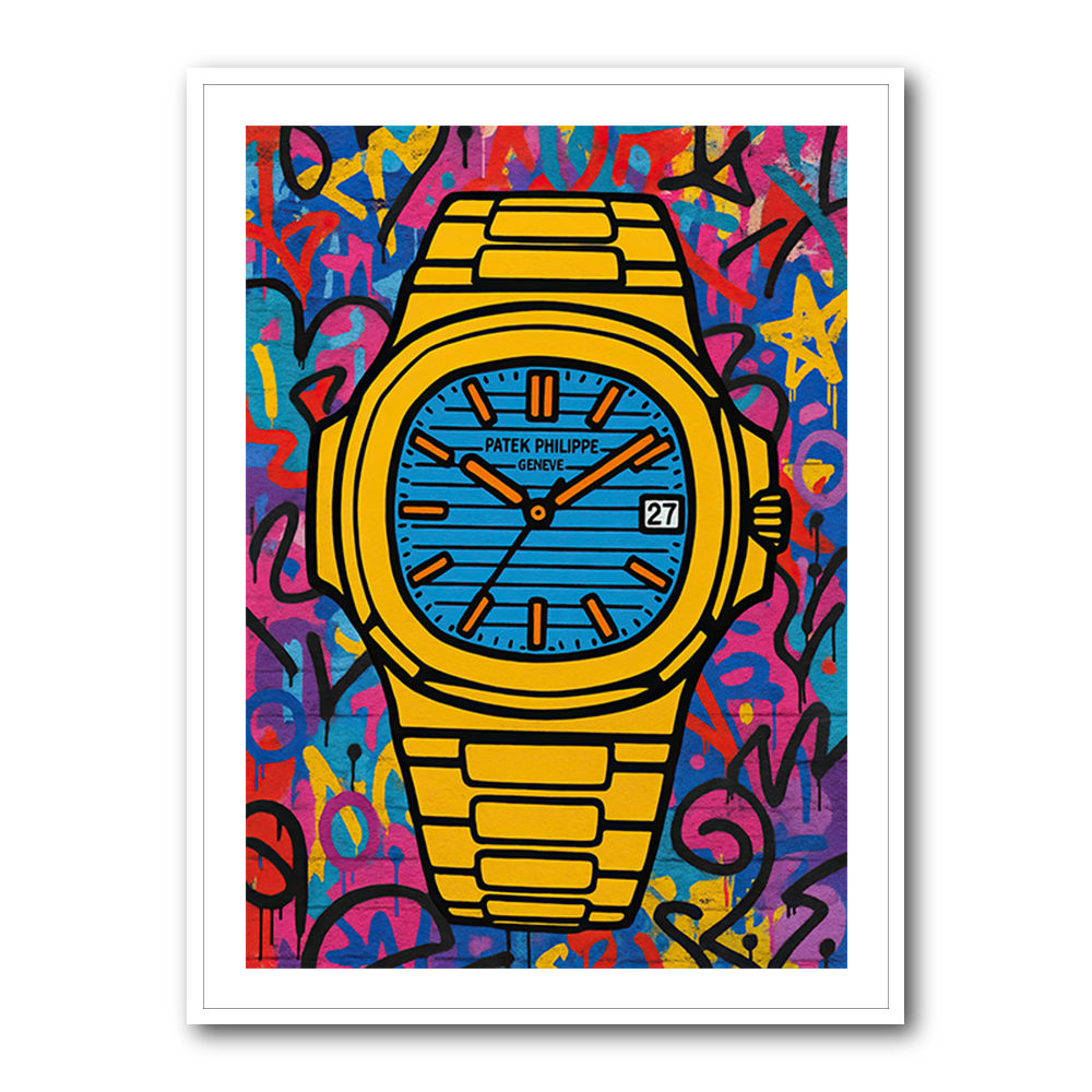 Patek Nautilus Gold Cartoon Art