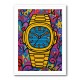 Patek Nautilus Gold Cartoon Art