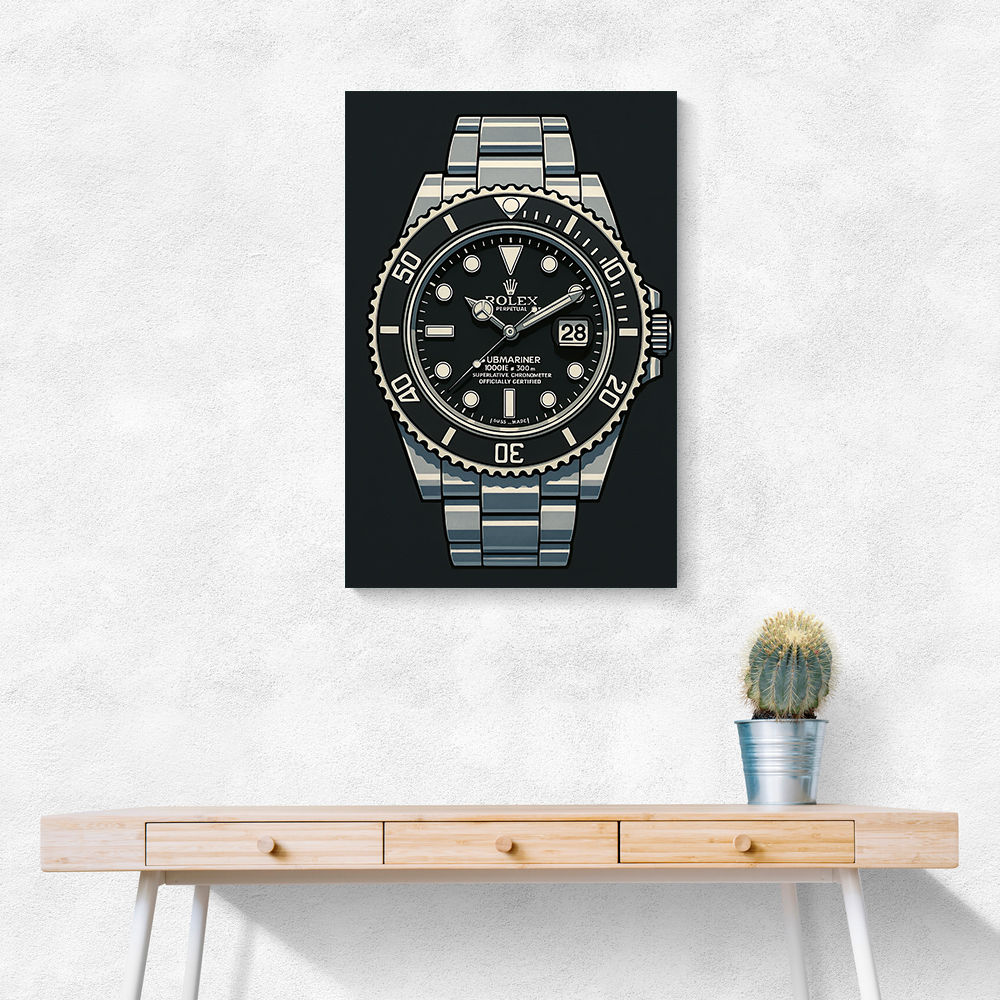 Rolex Submariner Cartoon Style Art Rolex Submariner Cartoon Style Art