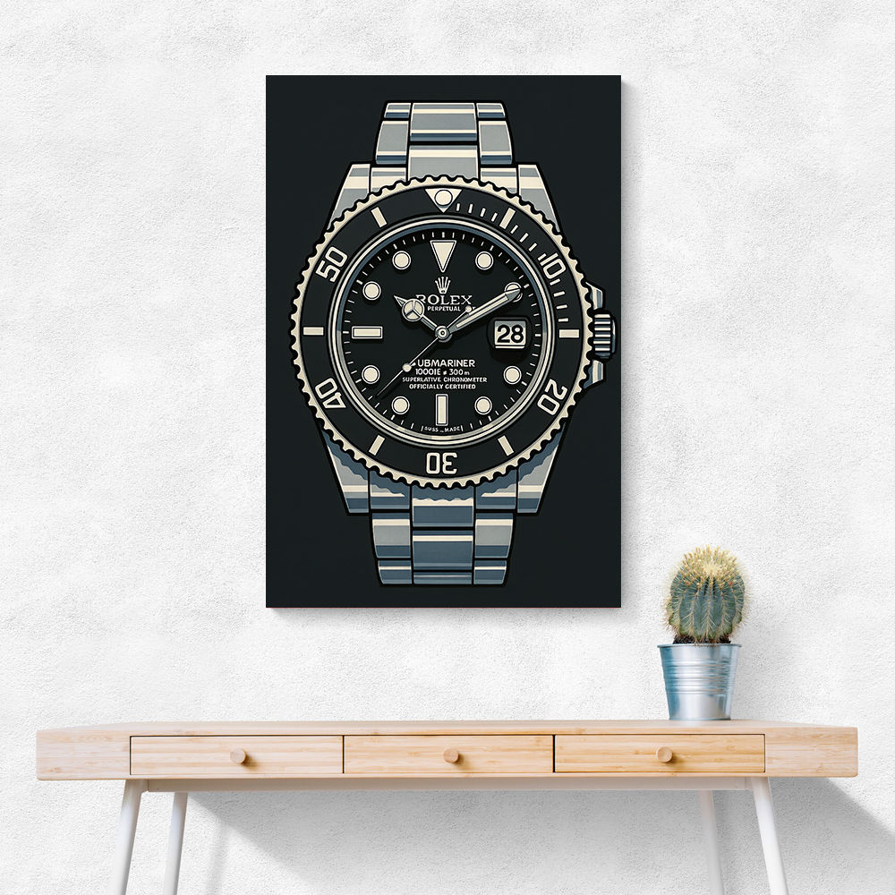 Rolex Submariner Cartoon Style Art Rolex Submariner Cartoon Style Art