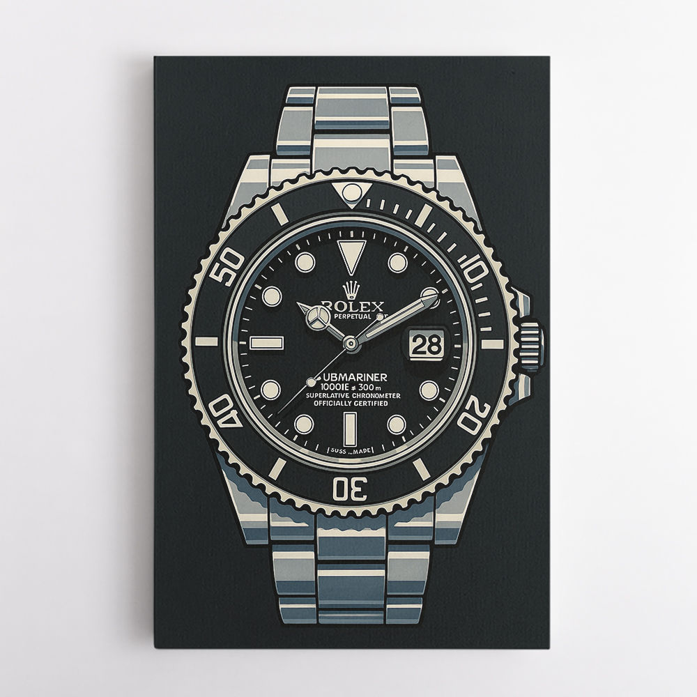 Rolex Submariner Cartoon Style Art Rolex Submariner Cartoon Style Art