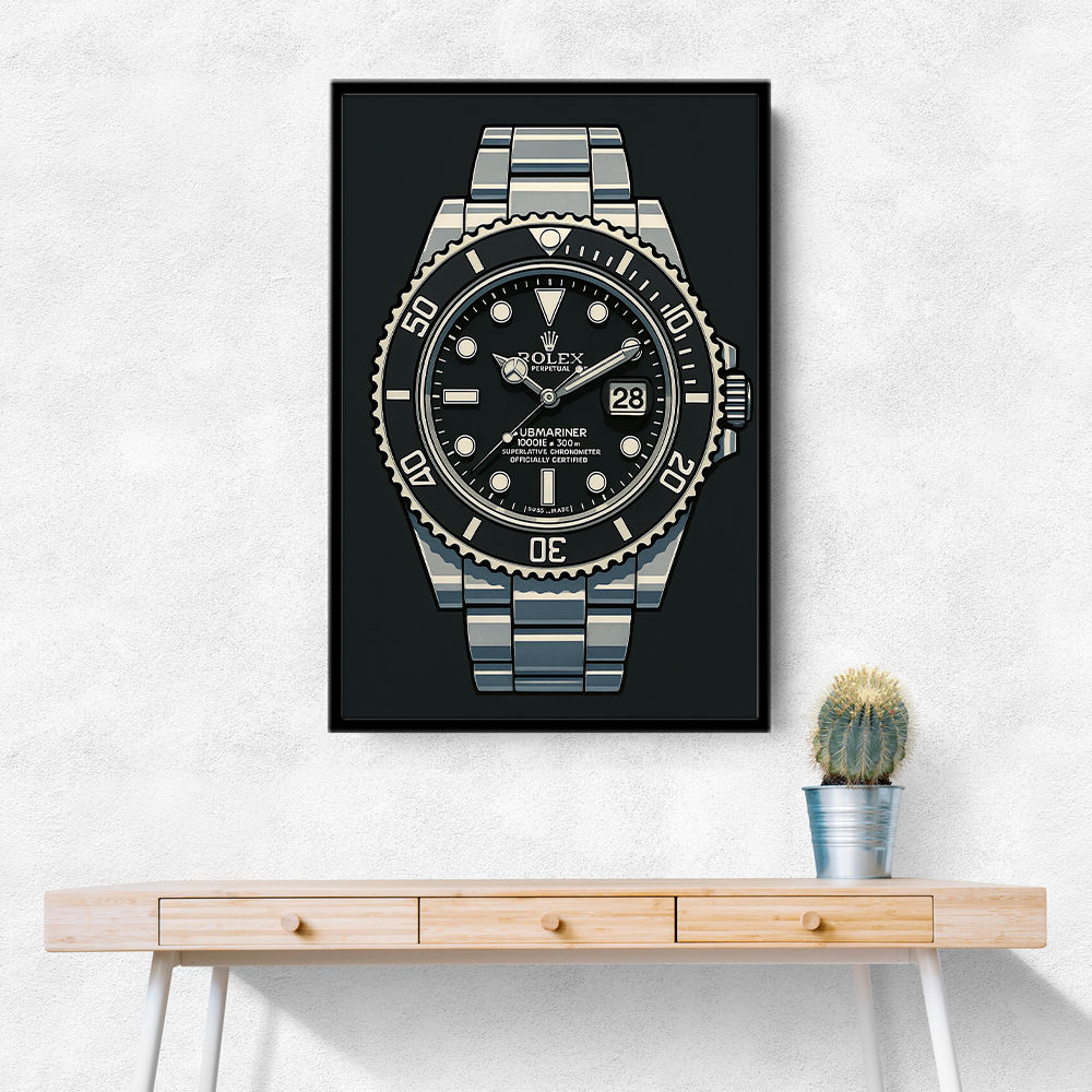 Rolex Submariner Cartoon Style Art Rolex Submariner Cartoon Style Art