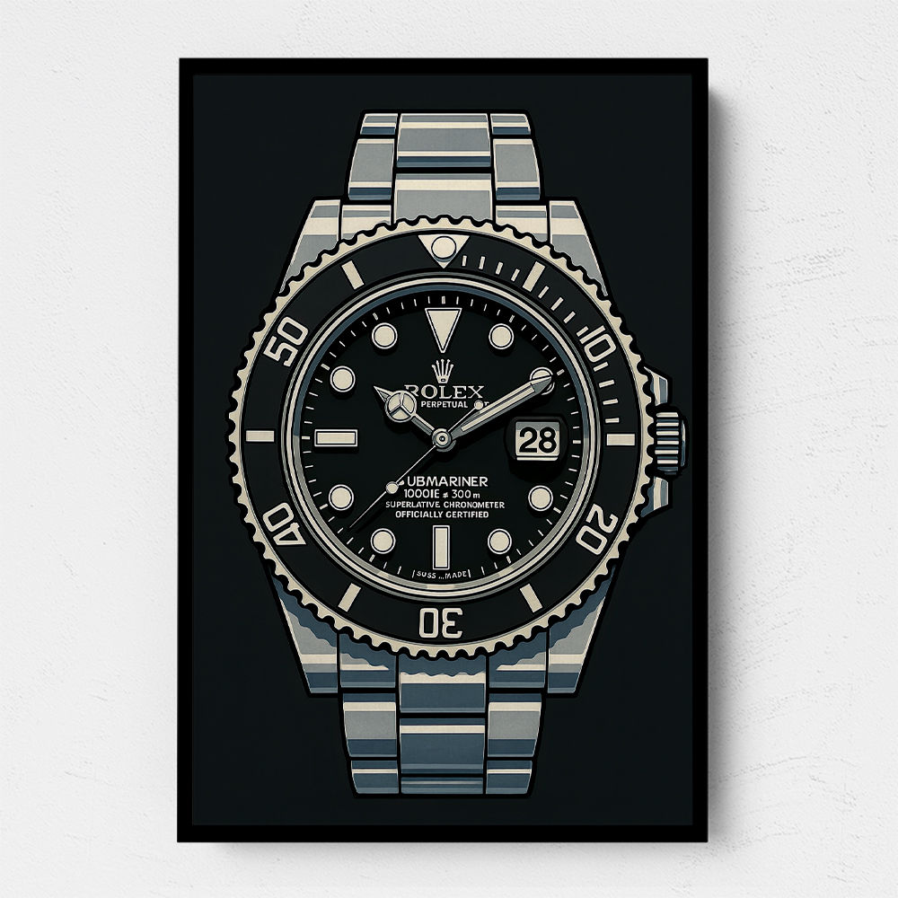 Rolex Submariner Cartoon Style Art Rolex Submariner Cartoon Style Art