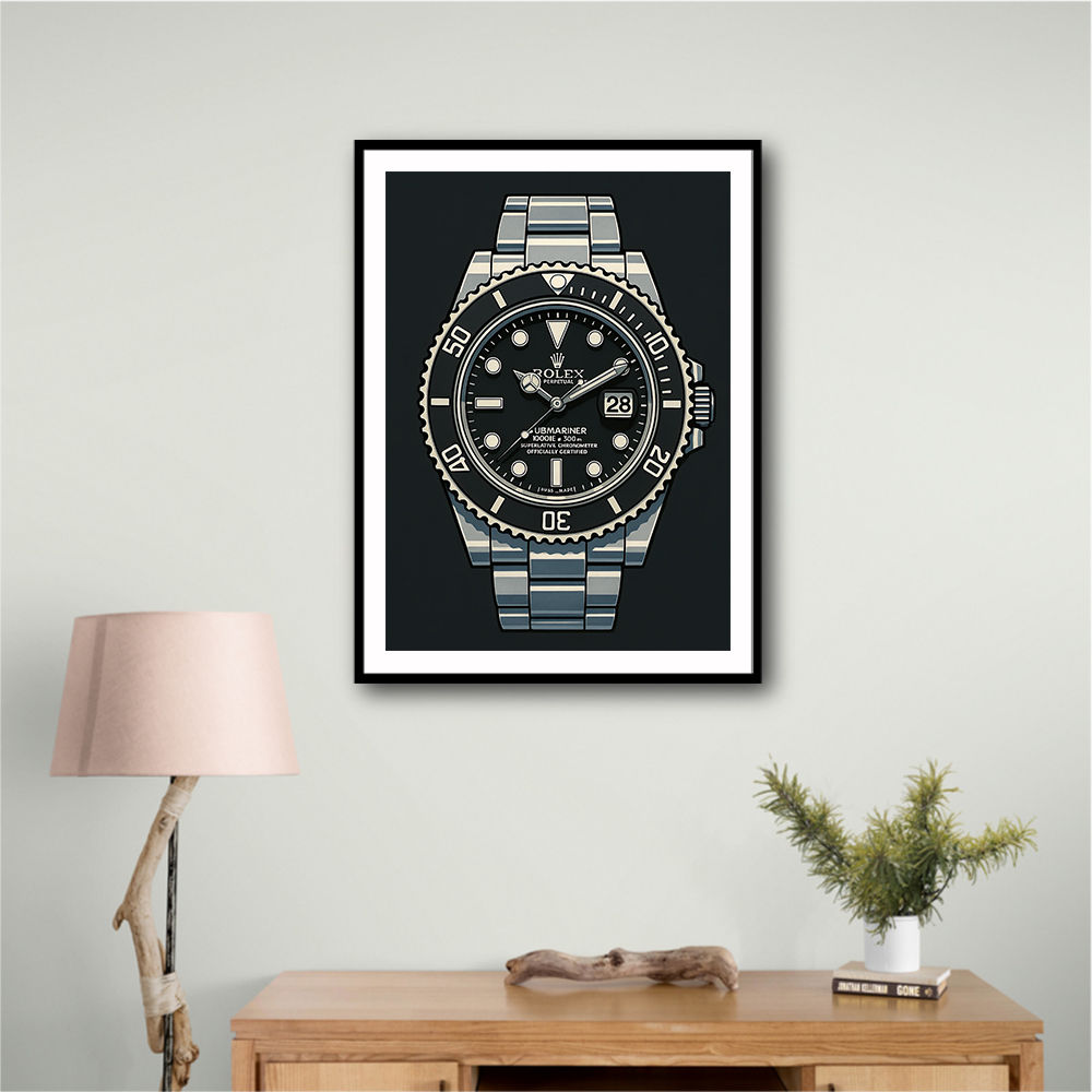 Rolex Submariner Cartoon Style Art Rolex Submariner Cartoon Style Art