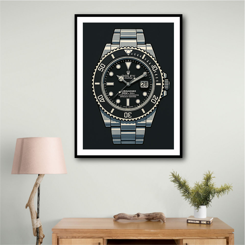 Rolex Submariner Cartoon Style Art Rolex Submariner Cartoon Style Art