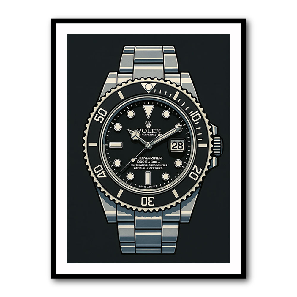 Rolex Submariner Cartoon Style Art Rolex Submariner Cartoon Style Art