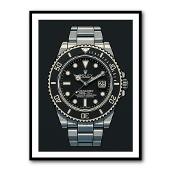 Rolex Submariner Cartoon Style Art 