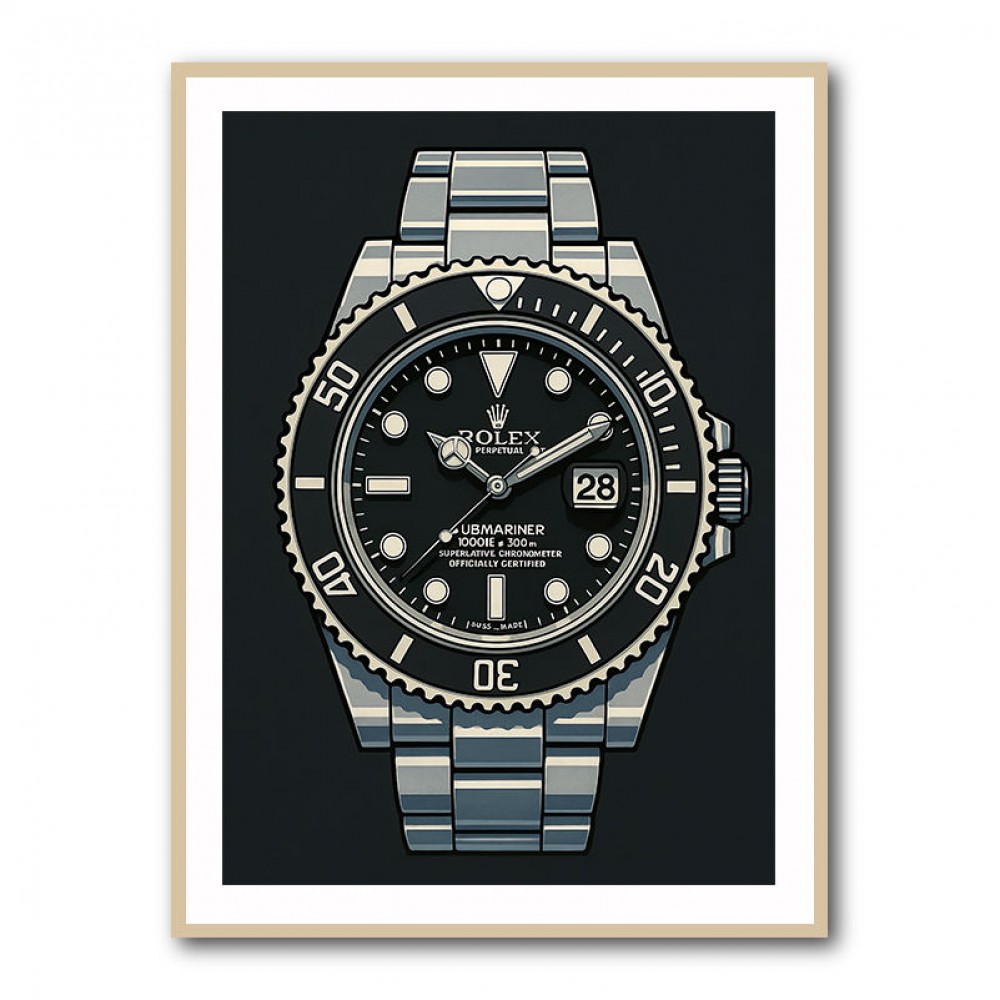 Rolex Submariner Cartoon Style Art Rolex Submariner Cartoon Style Art