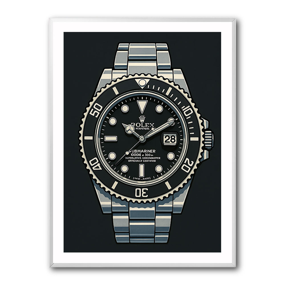 Rolex Submariner Cartoon Style Art Rolex Submariner Cartoon Style Art