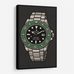 Rolex Submariner Starbucks Cartoon Style Art 