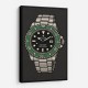 Rolex Submariner Starbucks Cartoon Style Art 