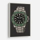 Rolex Submariner Starbucks Cartoon Style Art 