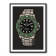 Rolex Submariner Starbucks Cartoon Style Art 