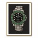 Rolex Submariner Starbucks Cartoon Style Art 