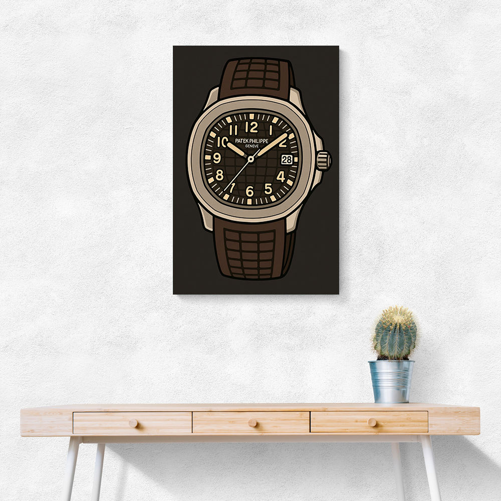 Patek Aquanaut Brown Cartoon Illistration 2 