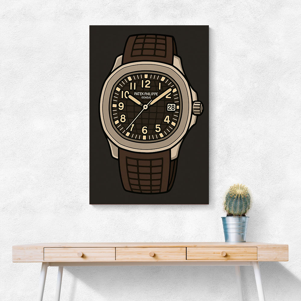 Patek Aquanaut Brown Cartoon Illistration 2 
