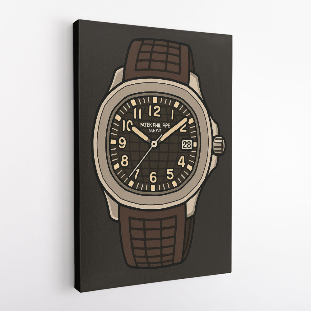 Patek Aquanaut Brown Cartoon Illistration 2 