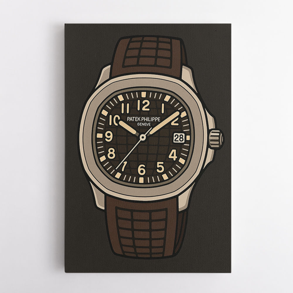 Patek Aquanaut Brown Cartoon Illistration 2 