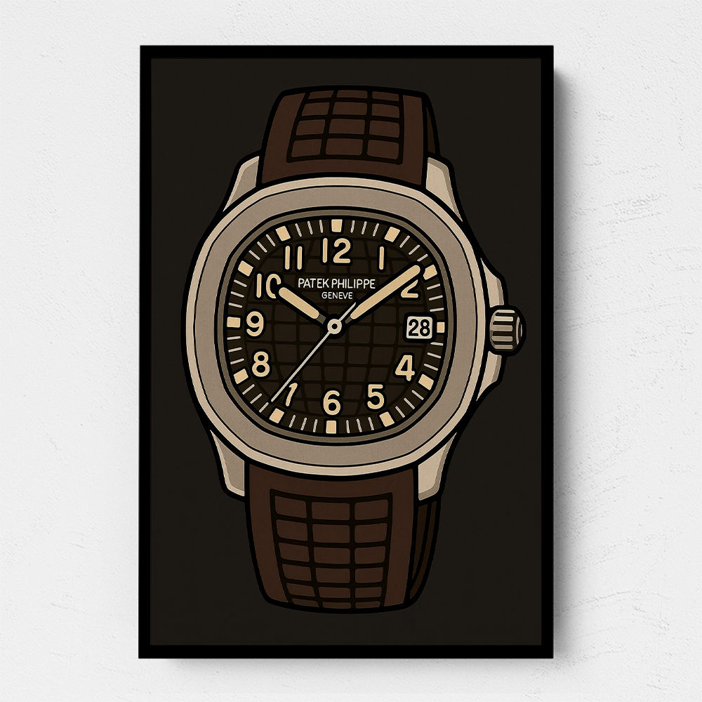 Patek Aquanaut Brown Cartoon Illistration 2 