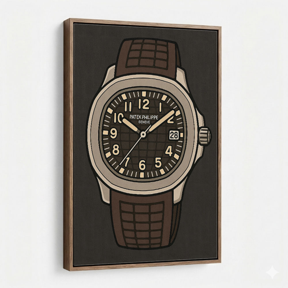 Patek Aquanaut Brown Cartoon Illistration 2 