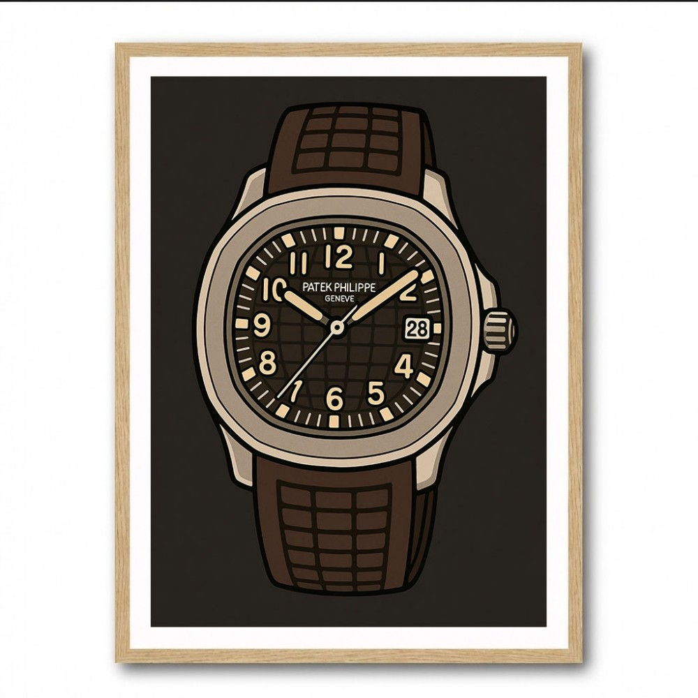 Patek Aquanaut Brown Cartoon Illistration 2 
