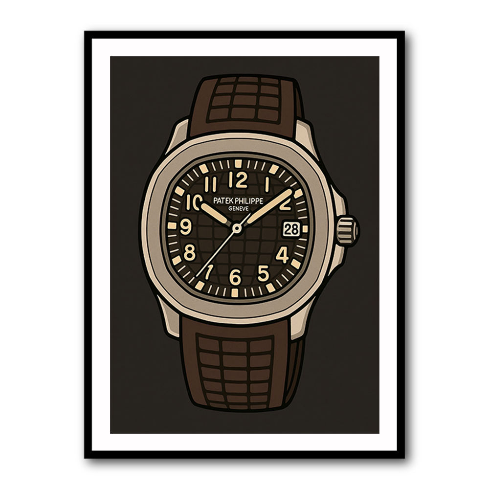 Patek Aquanaut Brown Cartoon Illistration 2 
