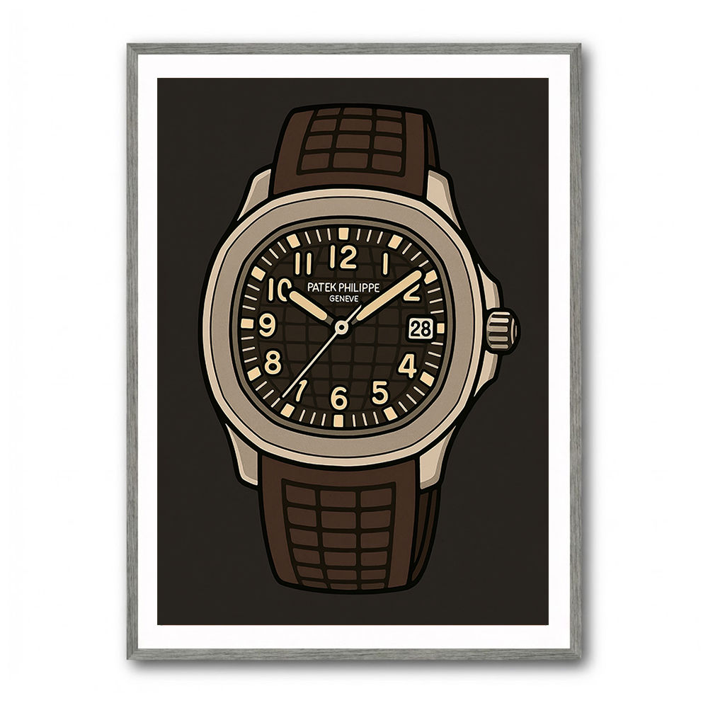 Patek Aquanaut Brown Cartoon Illistration 2 
